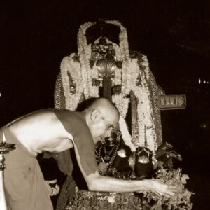 Decorating the lord Sri Krishna of Udupi, and offering the pooja