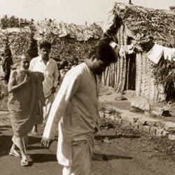 Sri Swamji, visiting the unreached areas of the Village