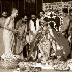 Offering Amritamahotsava Sevas to Guru