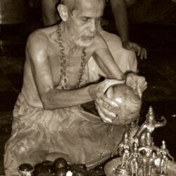 Offering pooja to Sri Rama Vithala Deva